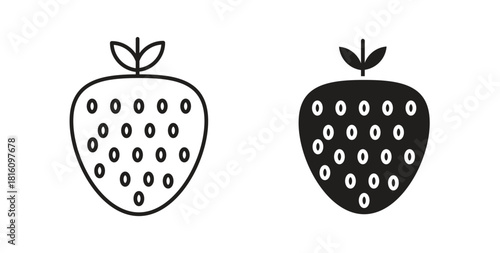 Strawberry icons for use web design,logo.Symbol illustration.