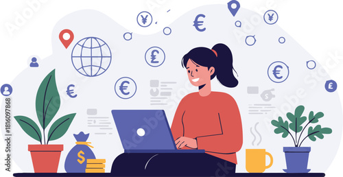 Emotional yellow cartoon face with a red heart and a blue teardrop, expressing feelings of love, care, and support as a cute emoticon icon