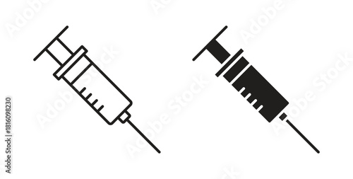 Syringe icons for use web design,logo.Symbol illustration.
