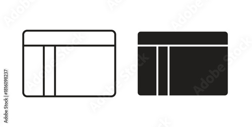 Table layout icons for use web design,logo.Symbol illustration.