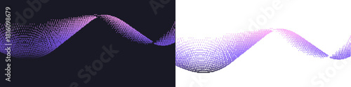 Game Pixel Gradient Dither Fade, Purple Bit Gradient Arcade Bitmap, Wavy Vector Isolated Background