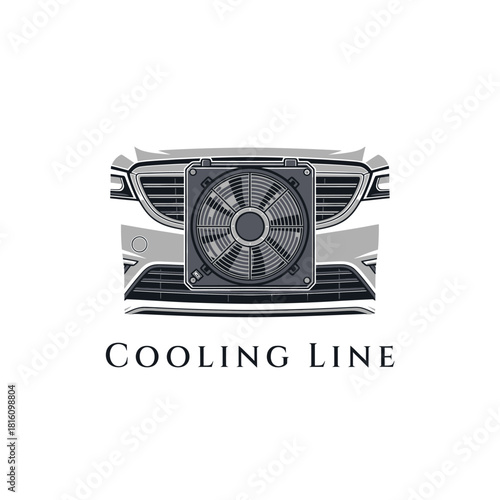Car Radiator and Cooling System Automobile Logo
