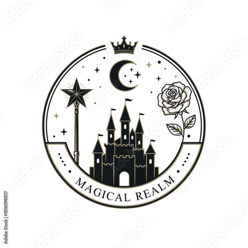 Fairy Tale and Fantasy Kingdom Castle Logo