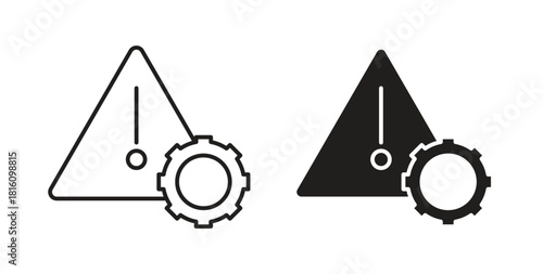 Technical warning icons for use web design,logo.Symbol illustration.