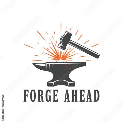 Blacksmith Forge Ahead Workshop Logo
