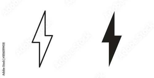 Thunder bolt icons for use web design,logo.Symbol illustration.