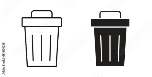 Trash icons for use web design,logo.Symbol illustration.