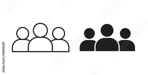 Users icons for use web design,logo.Symbol illustration.