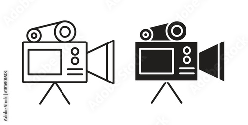 Video camera icons for use web design,logo.Symbol illustration.