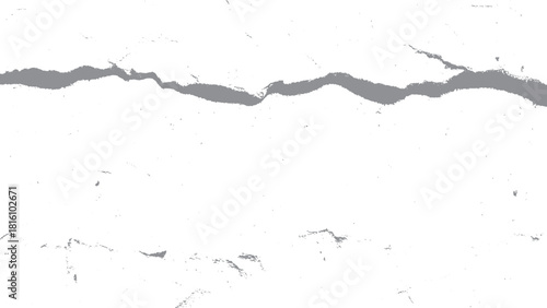 Dust or old grunge concrete building damaged grunge wall black and white texture.  Flat for instant color change. Split terrain after earthquake. 