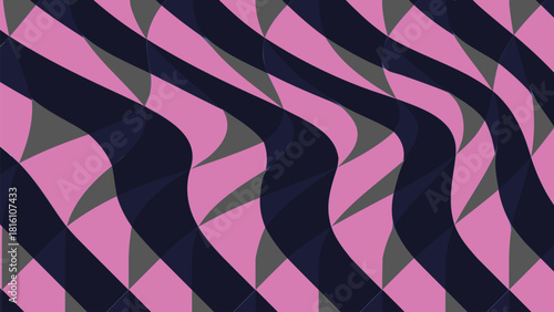 Colorful seamless retro striped fabric pattern texture design with geometric line art vector illustration backdrop