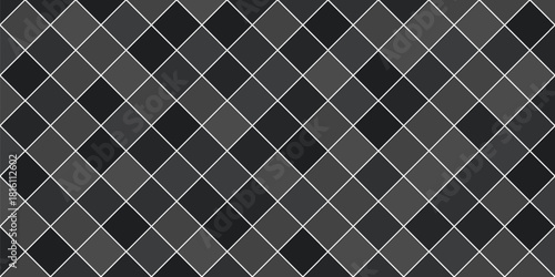 Black and  gray ceramic tiles diagonal pattern background vector illustration