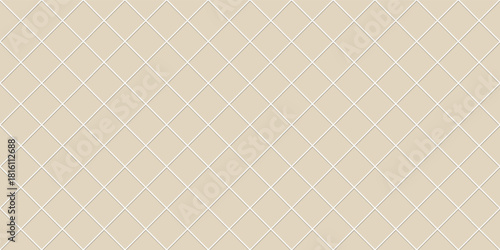 Cream ceramic tiles diagonal pattern background vector illustration