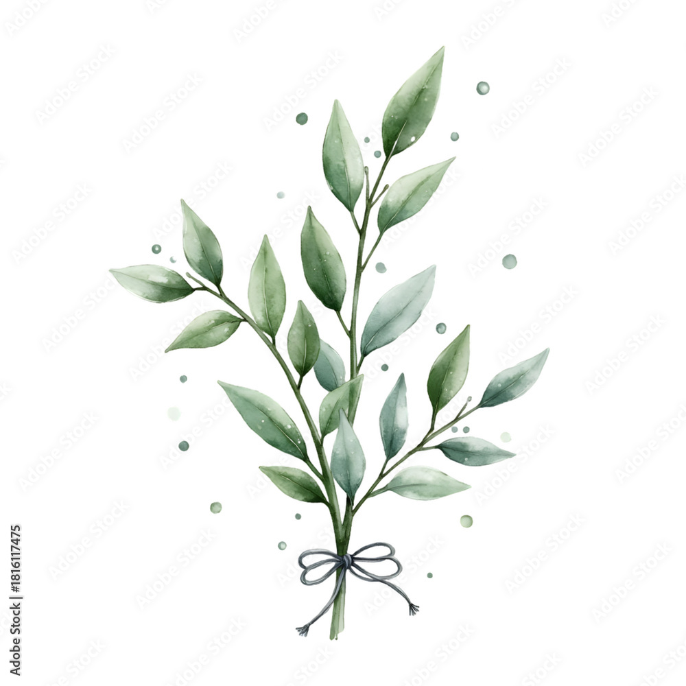 Obraz premium Watercolor Creative Winter Containers & Floral Displays Clipart with Icy Blues, Frost Whites and Muted Purples — Unique Standalone Floral Displays on Transparent Background