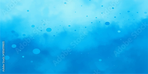 Blue water drops pattern with bright bokeh light background and liquid bubble texture