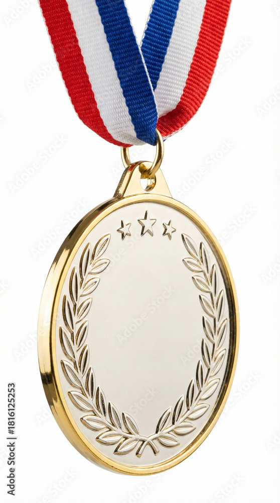 Fototapeta premium Honor medal isolated on a pure white background.