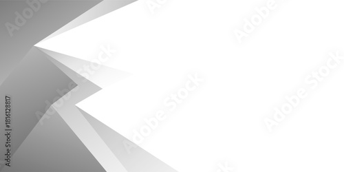 Gray and white arrow shape modern background with white space for text and message. template design	