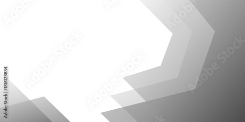 Abstract pentagon geometric modern background with white and gray layer. vector design
