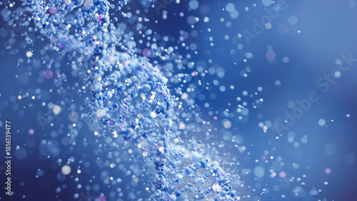 Wallpaper Mural DNA molecule structure genetic helix biology cell medical science gene abstract background. 3d rendering. Torontodigital.ca