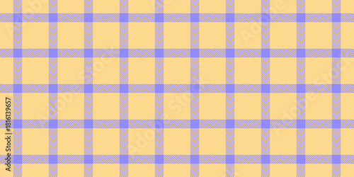 Menswear textile seamless tartan, intricate background pattern texture. Vertical vector fabric check plaid in amber and indigo colors.