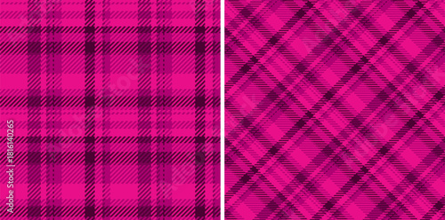 Tartan pattern fabric of check texture plaid with a vector textile background seamless. Set in dark colors of messy stripe art.