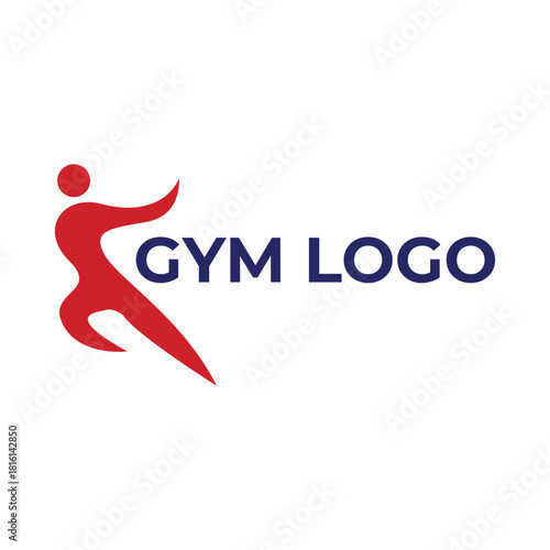Dynamic Gym Logo Design - Fitness, Sports, and Workout Human Figure Vector Icon