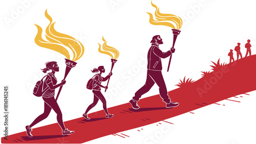 Uphill torch progress