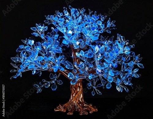 青色の水晶の樹
