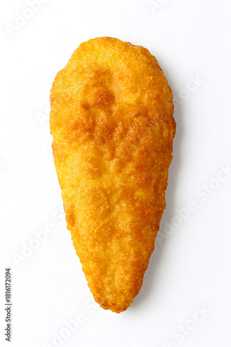 Crispy Golden Chicken Nugget: A tantalizing close-up captures a perfectly golden, crispy chicken nugget, its textures and details inviting the viewer.