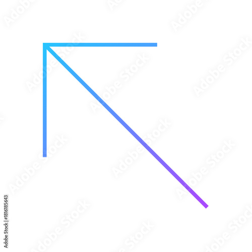 Left Angle Arrow Pointing Up And Left