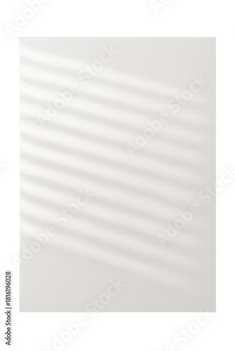 Soft, realistic shadow pattern of horizontal window blinds cast onto a smooth plain surface.