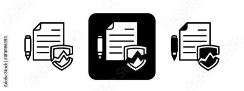 Breach Solid color and black line drawing vector illustration set