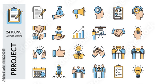 Vector icons celebrating various events and holidays with gift boxes, music, and food, perfect for invitations and decorations