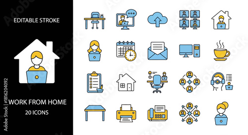 Vector icons celebrating various events and holidays with gift boxes, music, and food, perfect for invitations and decorations