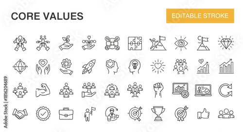 Vector icons celebrating various events and holidays with gift boxes, music, and food, perfect for invitations and decorations