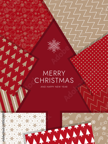 Merry and Bright, Merry Christmas, vector, greeting card, social media post, banner, poster, flyer, decoration card, invitation card, Merry Christmas typography, holiday wish card