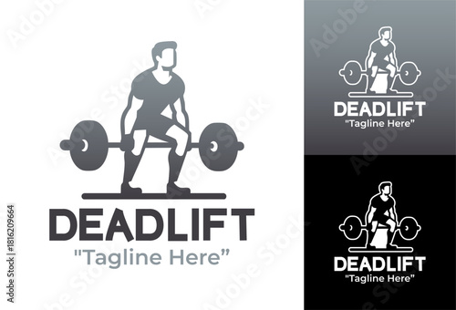 Deadlift Logo Bold Strength Training Symbol