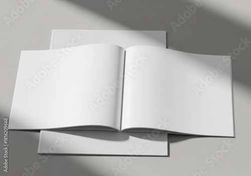 Cover with Spread Brochure Mockup 