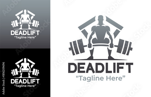 Deadlift Logo Modern Strength Athlete Emblem