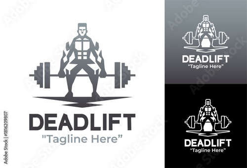 Deadlift Logo Minimalist Strength Icon