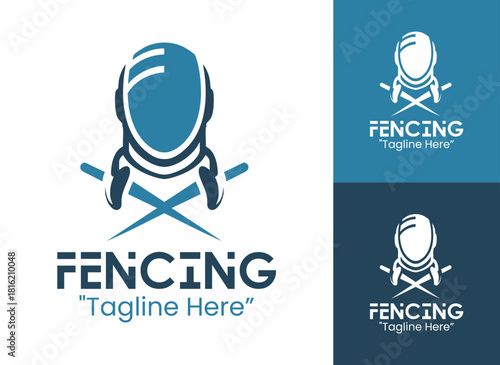 Fencing Logo Dynamic Blade Duel Emblem