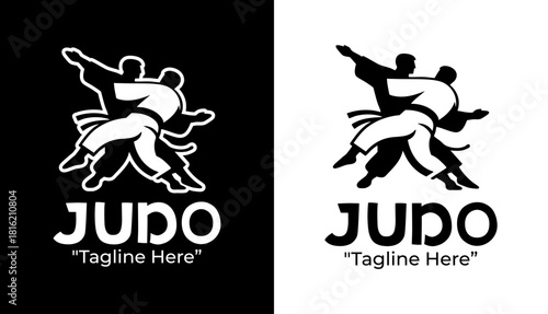 Judo Logo Powerful Takedown Motion Icon