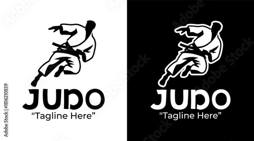 Judo Logo Abstract Grapple Athlete Mark