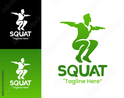 Squat Logo Bold Athletic Power Badge