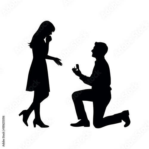 silhouette of a couple