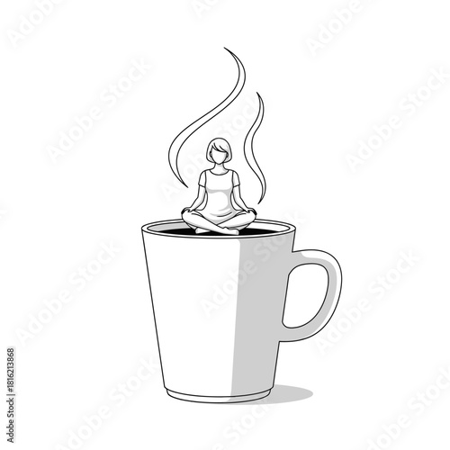 Serene meditation in a coffee cup: Balancing mindfulness and the daily coffee ritual