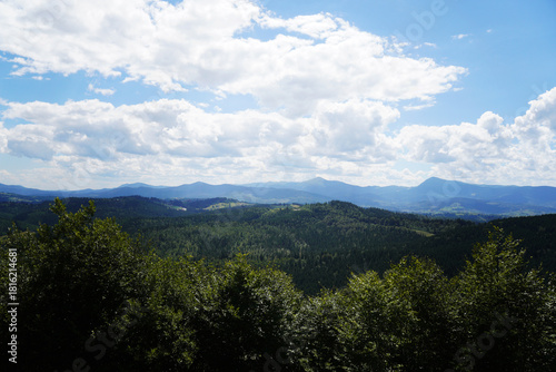 View of the mountains of the Ukrainian Carpathians