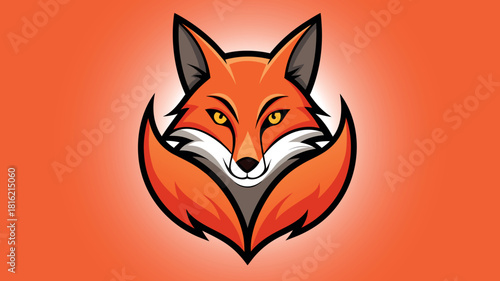 Stylized orange fox head logo inside an oval frame