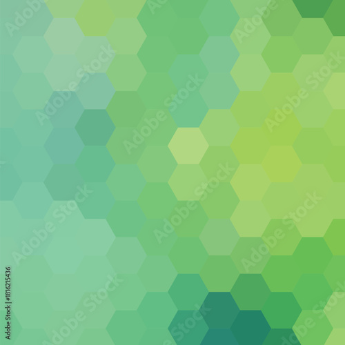 Green geometric background. Vector illustration. polygonal style. Hexagons. eps 10