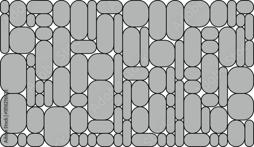 Abstract geometric pattern with rounded shapes for modern backgrounds and designs